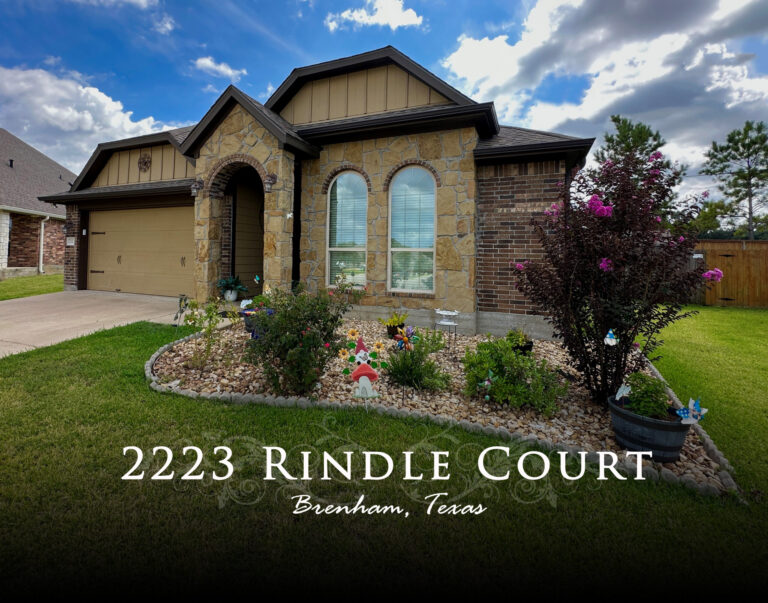2223 Rindle Court Brenham, Texas 77833